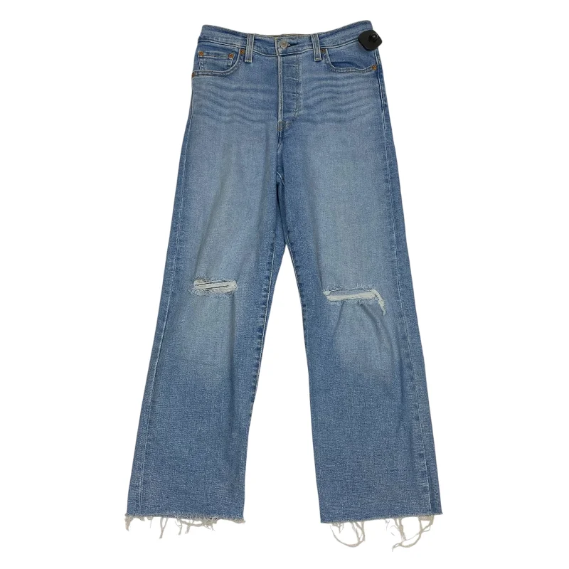 Jeans Straight By Levis In Blue Denim, Size: 2