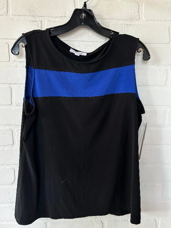 Black & Blue Top Sleeveless Calvin Klein, Size L