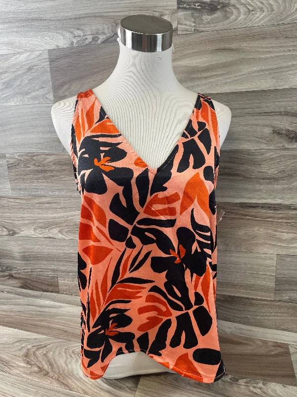 Black & Orange Top Sleeveless Old Navy, Size S