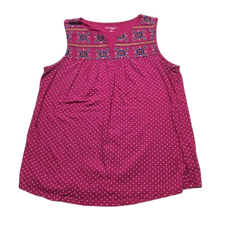 Polkadot Pattern Top Sleeveless Kim Rogers, Size Petite   S