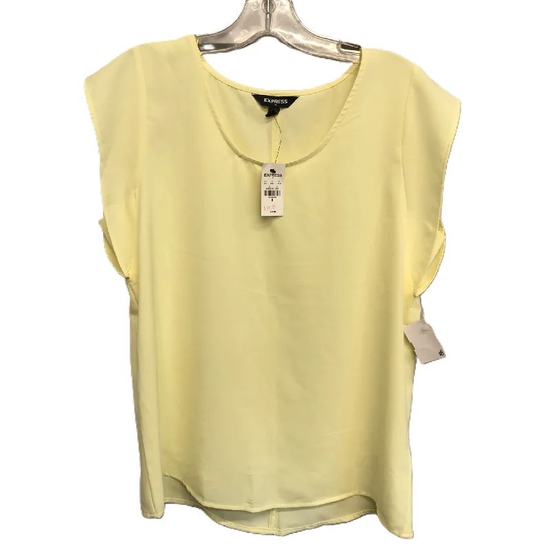 Yellow Top Sleeveless By Express, Size: M