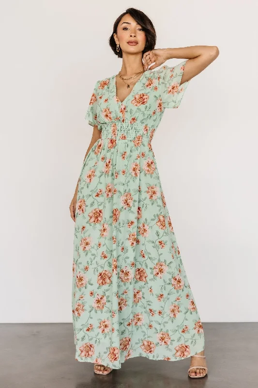 Birdie Maxi Dress | Sage Multi