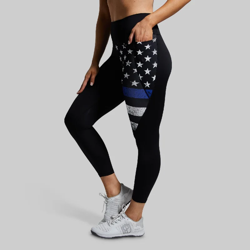 Synergy Legging w/ Pockets (Thin Blue Line)